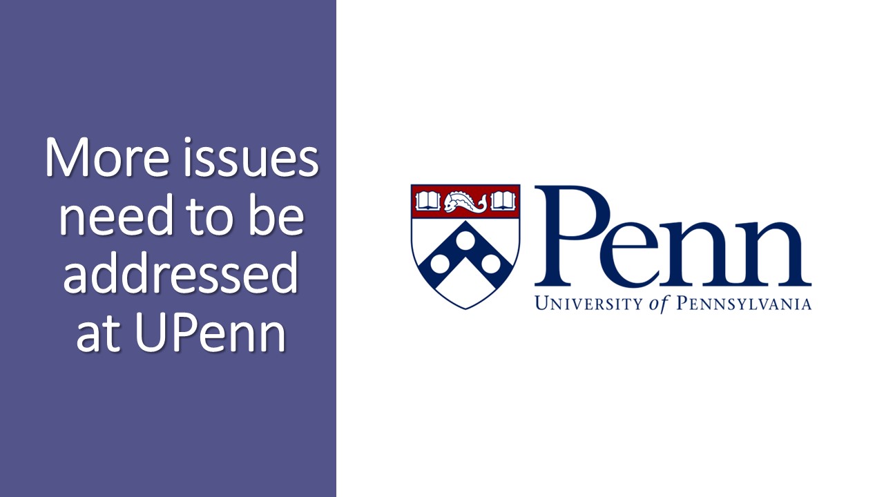 More issues need to be addressed at UPenn